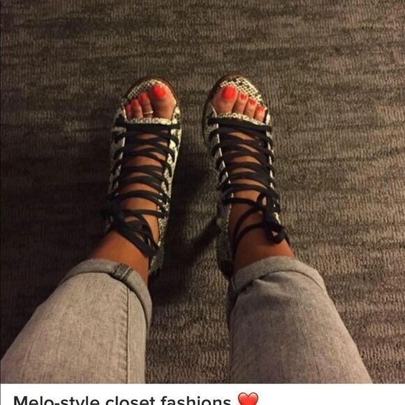 A7EIJĒ New York Lace-up, Peep Toe Bootie - Picture 1 of 6